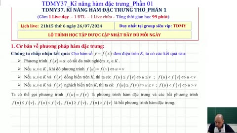"TDM12Y04. KN hàm đặc trưng 01 "