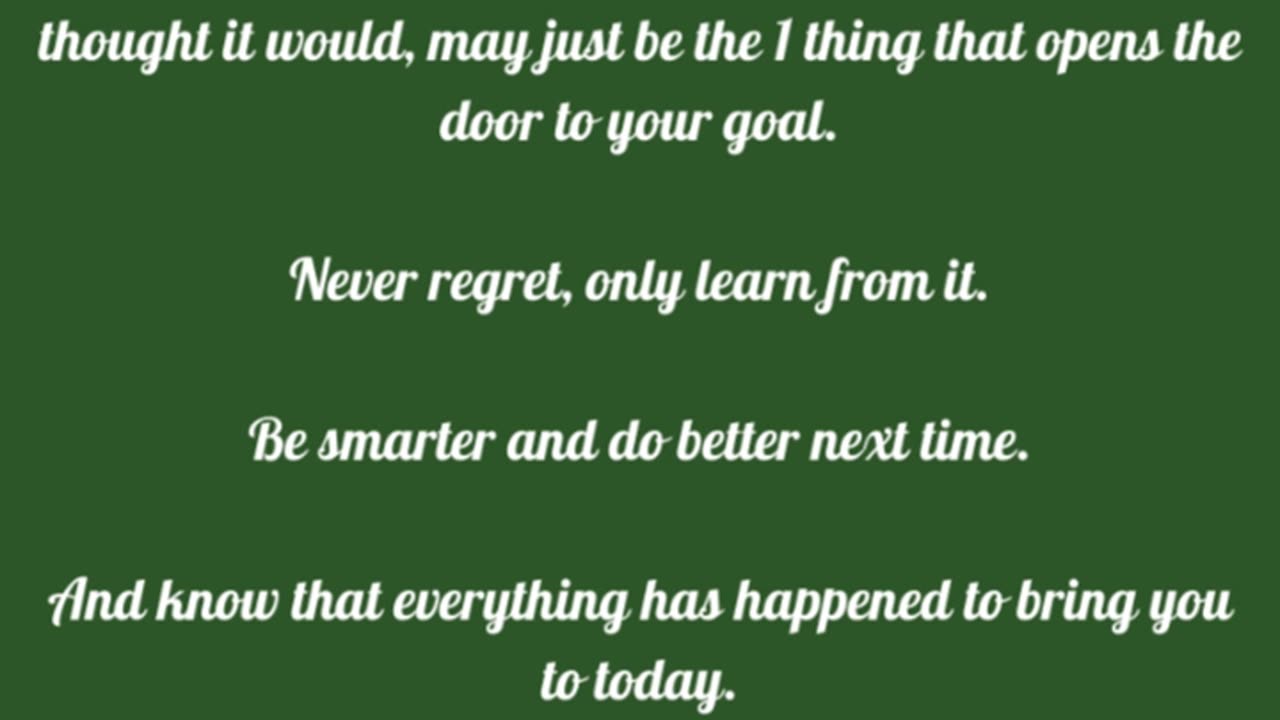 You never know what action opens the next door!