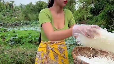 Cooking squid salad recipe and eat