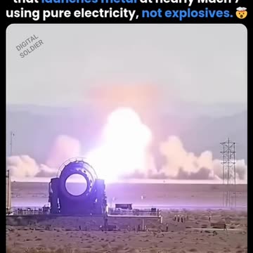 China Built an Electromagnetic cannon Railgun powered by pure Electricity.