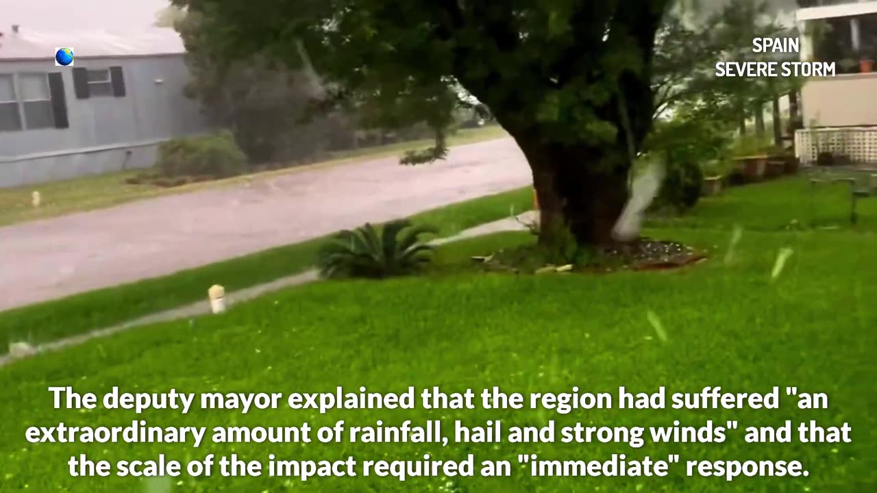 Une puissante tempête en Espagne a provoqué de graves dégâts et des inondations dues au verglas.