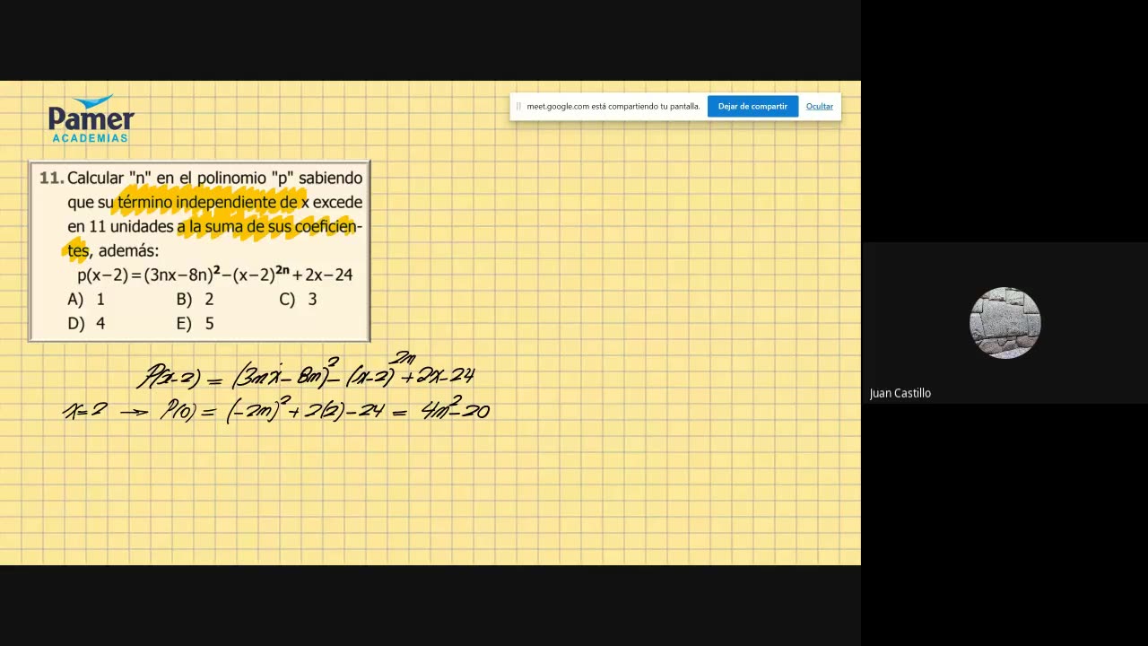 PAMER SEMESTRAL 2023 | Semana 02 | Álgebra: Polinomios