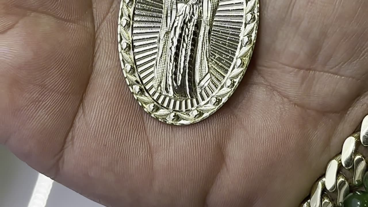 Real 10k Gold Virgin Mary Charm