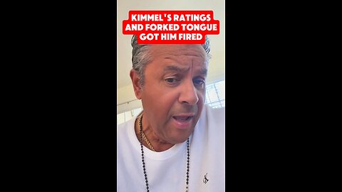 Kimmel your ratings and forked tongue got you fired