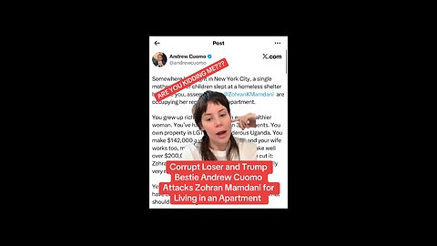 Andrew Cuomo’s Pathetic Billionaire Strategy Against Zohran Mamdani: You Have an Apartment!