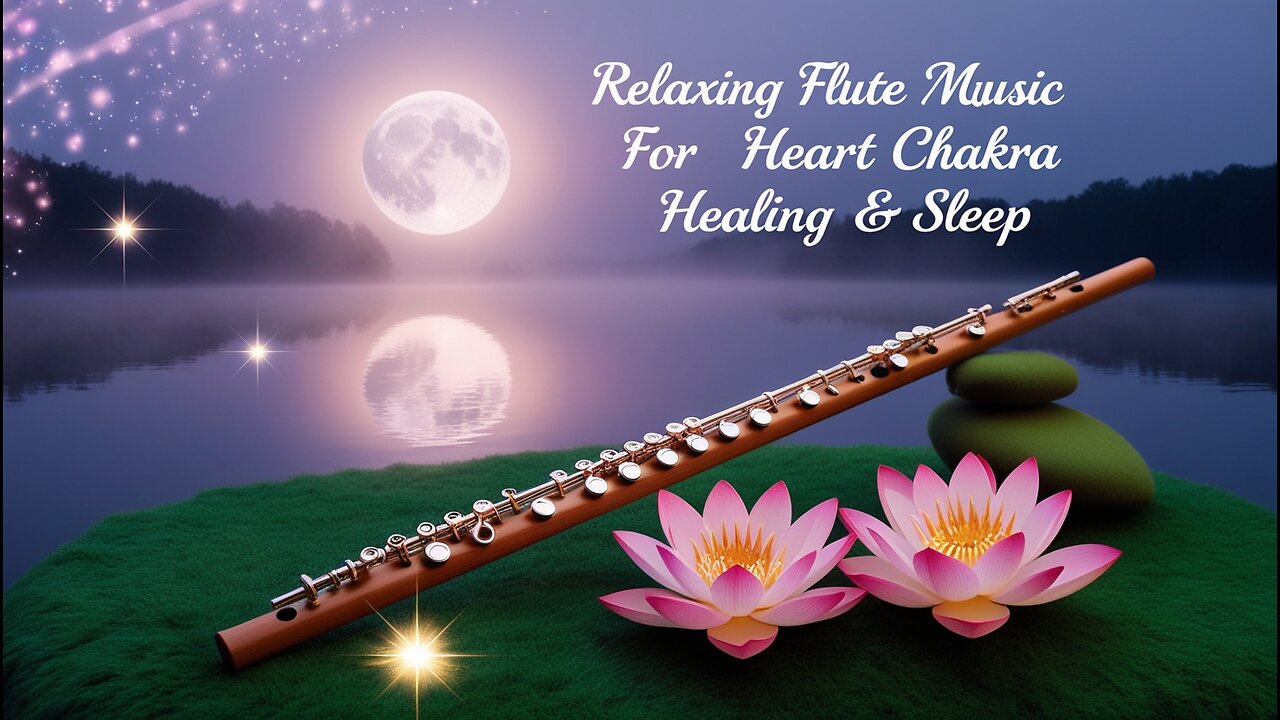 🌙 Best Relaxing Flute Music for Better Sleep | Anxiety Relief & Heart Chakra Cleanse 💖✨