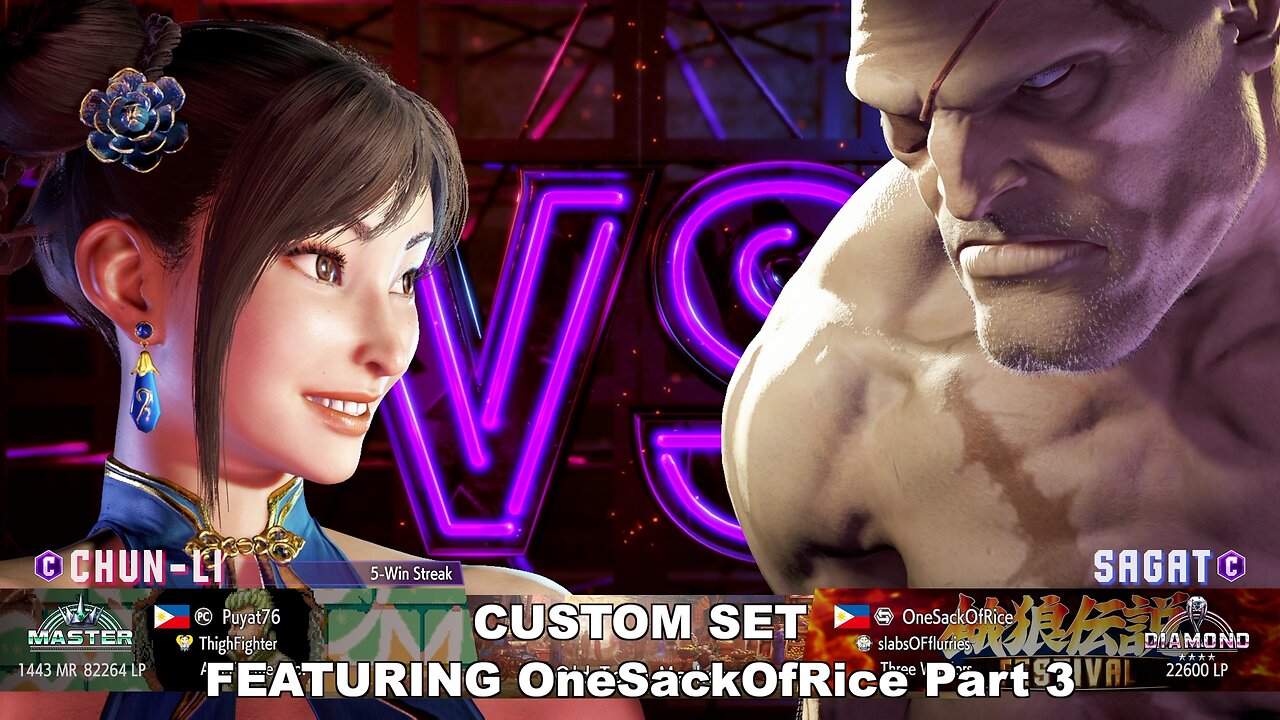 Kuya Kalbo SF6 Custom Set Featuring OneSackOfRice Part 3. Chun Li Master Rank [Hori Fight Stick]