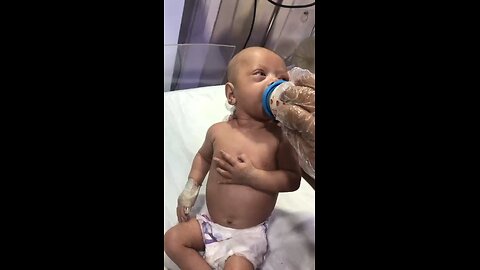 newborn baby is hungry