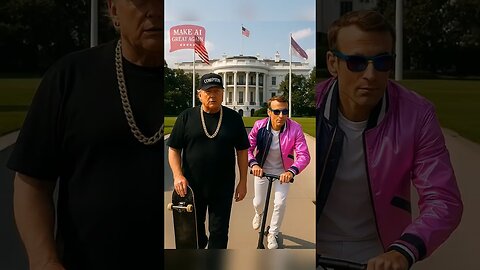 Trump ’s Incredible Skateboarding Skills at the White House Skatepark! Melania’s Not Impressed