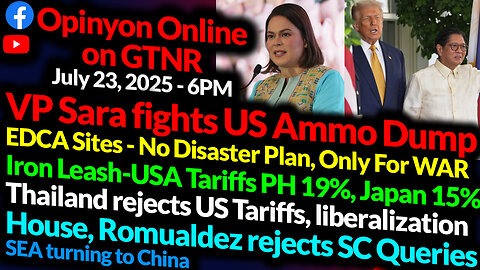 Iron Leash - US puts 19% Tariff on PH | VP Sara VS US Ammo Dump | EDCA Fail | GTNR Ka Mentong Ka Ado