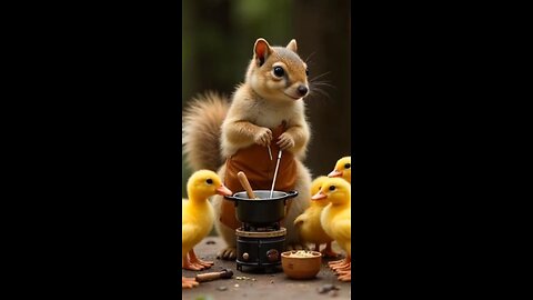 Squirrels are cooking😘 #shorts #animals #viralreels