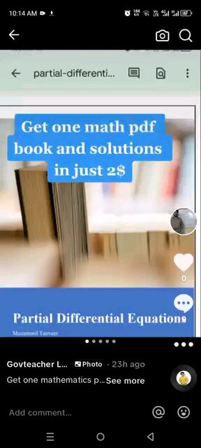 Get one mathematics pdf book in just 2$.Contact us at what's app number+923046356632 for purchase