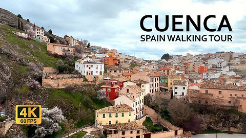 Tranquility among the Hanging Houses: Cuenca, Spain walking tour 4K 60 FPS 2025