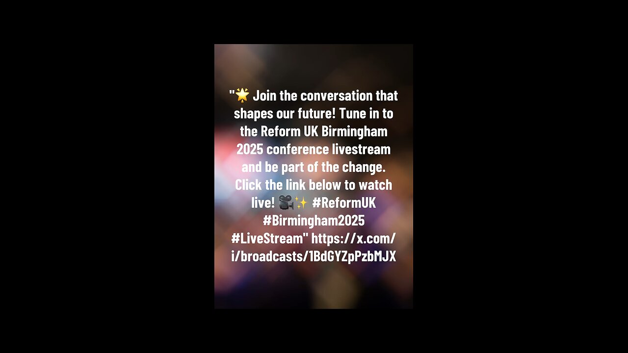 “🌟 Join the conversation that shapes our future! Tune in to the Reform UK