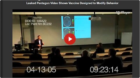 Pentagon Video From 2005 Bill Gates Vaccines That "Alter Behavior" by Changing DNA (see description)