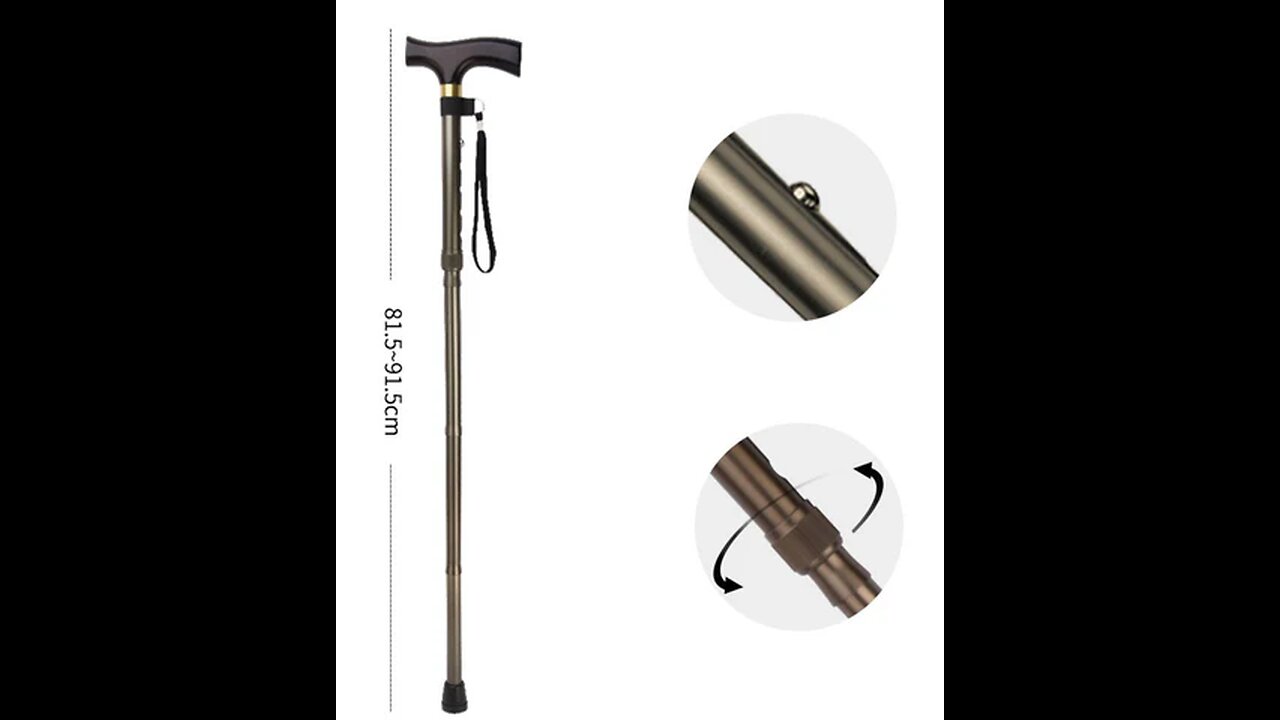 Expandable And Foldable Elderly Cane