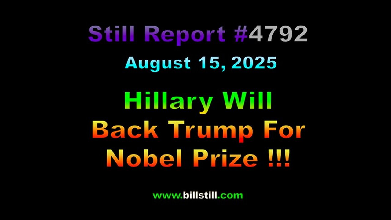 Hillary Will Back Trump for Nobel, 4792