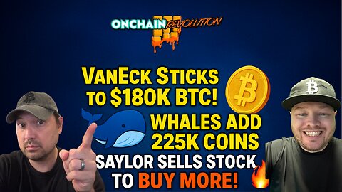 🚨VanEck Sticks to $180K BTC! Whales Add 225K Coins + Saylor Sells Stock to BUY MORE!🔥