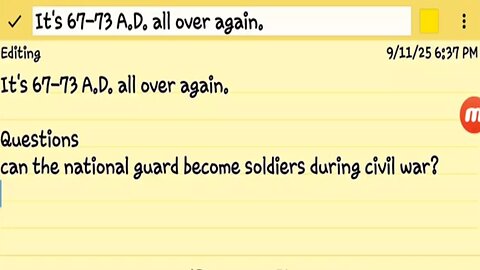 It's 67-73 A.D. all over again.