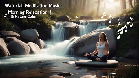 Morning Relaxing Music 🌞 | Waterfall Meditation Music 💧 | Stress Relief 🧘 | Anxiety Calm 🌿