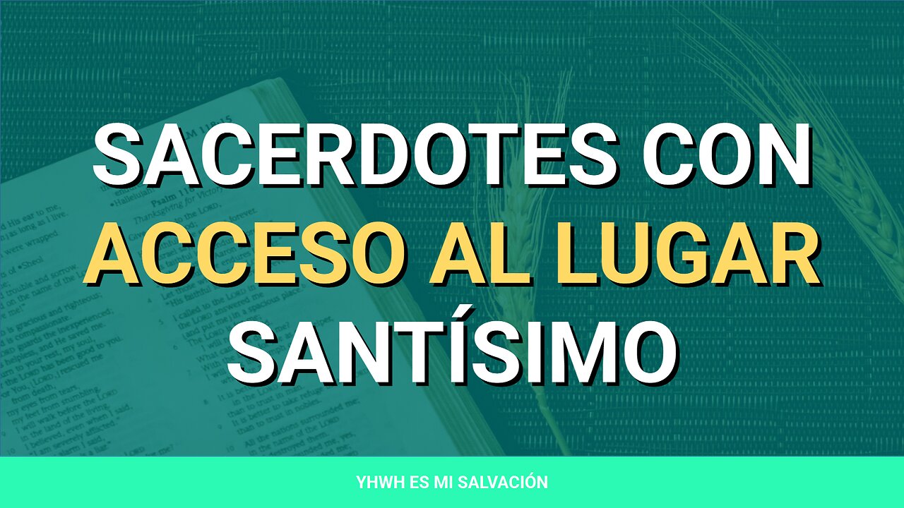 ✝️ ️️Sacerdotes con acceso al lugar Santísimo | Hebreos 9:19-22