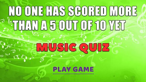 Music Quiz For Intelligent People