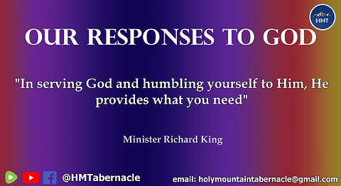 OUR RESPONSES TO GOD