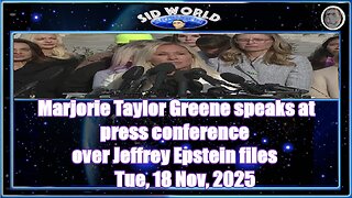 Marjorie Taylor Greene speaks at press conference over Jeffrey Epstein files