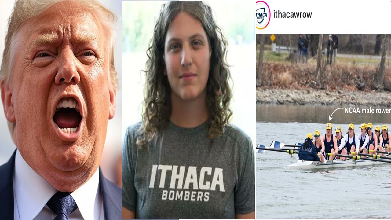Ithaca College VIOLATES NCAA rules and Trump's EO! Transgender competes in Women's Rowing event!