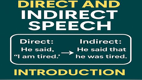 "Direct vs Indirect Speech | Simple English Rules for Beginners"