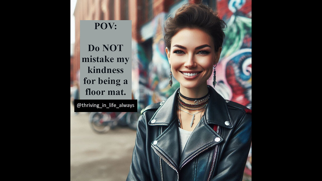 What should people NOT mistake your kindness for?