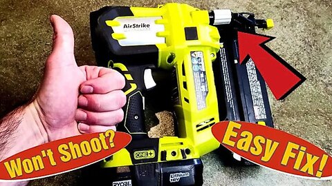 Ryobi P320 Brad Nailer Won't Shoot Nails - Easy DIY Fix [Condensed Step-by-Step]