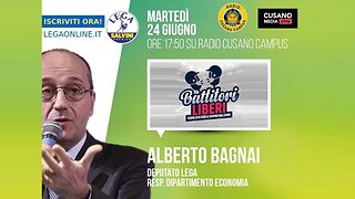 🔴 On. Alberto Bagnai ospite a "Battitori Liberi" su Cusano Media Play (24.06.2025)