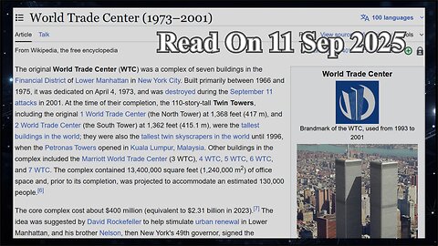 World Trade Center (1973–2001) - 11 September 2025
