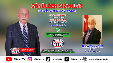Hüseyin Ünlü ile Gönülden Sızanlar Şiir Programı Konuk Durak Turan Düz ve Reis Ayar