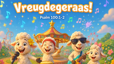 Afrikaanse Bybel lied vir kinders | Vreugdegeraas! – Psalm 100:1–2 | Lyric Lambs