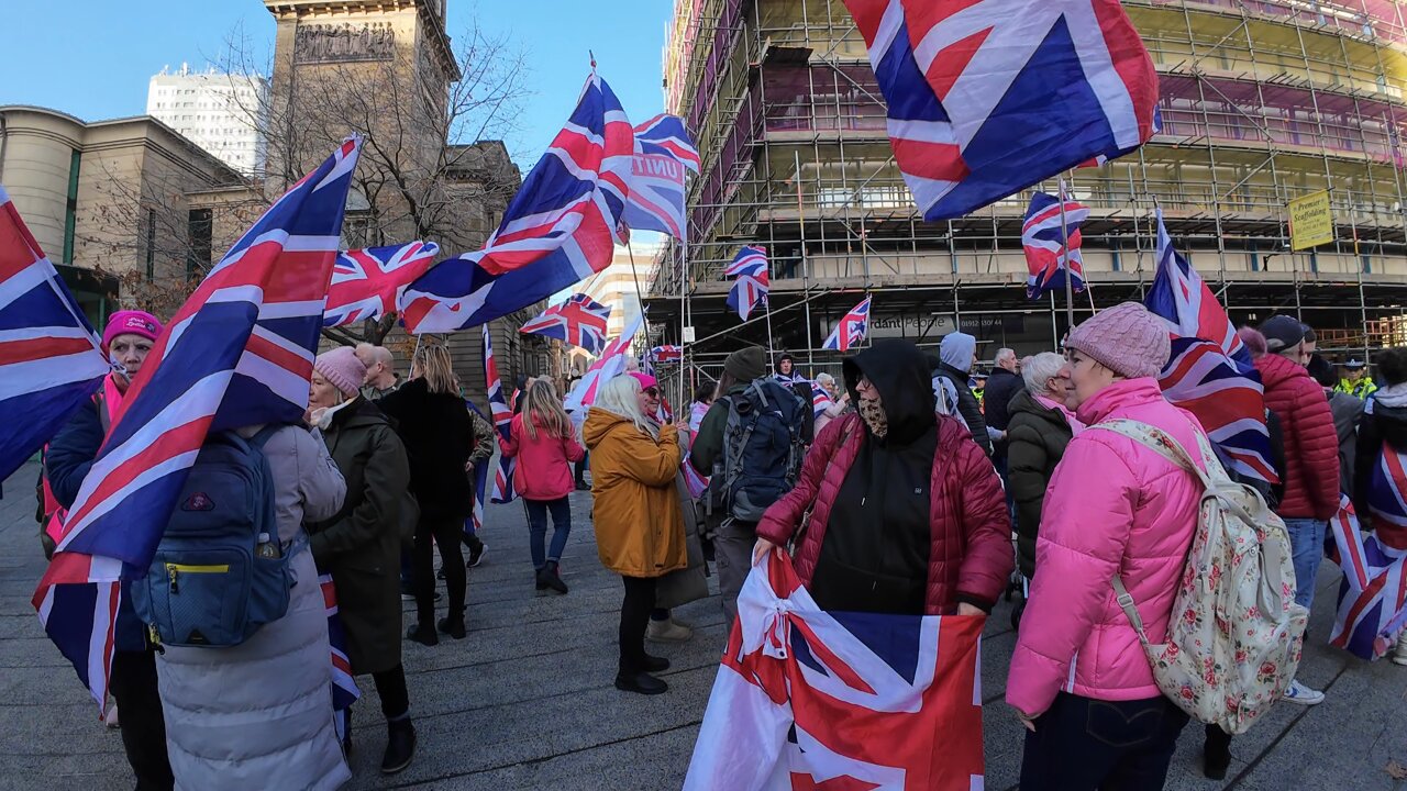 Newcastle Migrant Protest - Sat. 01/11/25 - 'Two shiners & a broken sneck' series