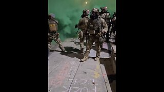 police fire tear gas to disperse ICE left radical protesters
