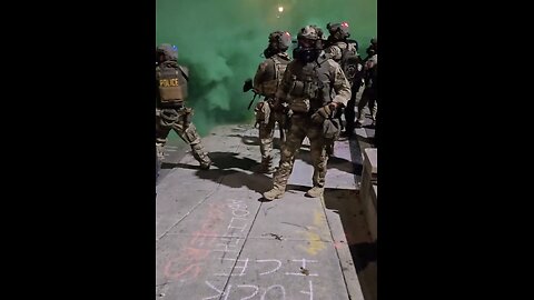 police fire tear gas to disperse ICE left radical protesters