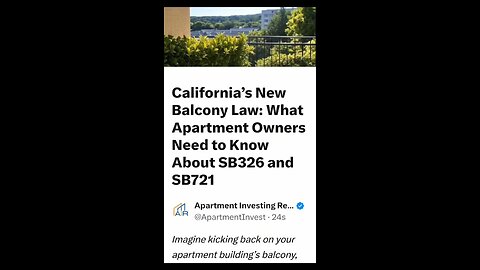 California's New Balcony Law