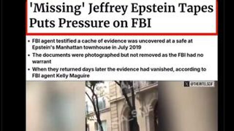 Did the FBI Stage a Burglary of the Epstein Tapes from the NY Masion Raid to Protect Politicians?