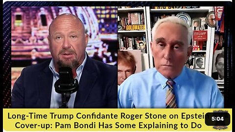 Long-Time Trump Confidante Roger Stone on Epstein Cover-up: Pam Bondi Has Some Explaining to Do