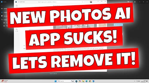 Microsoft NEW Photos AI App Slows YOUR PC How To Remove It & Use Microsoft Photos Legacy
