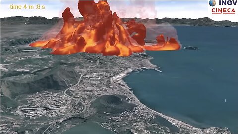 WHAT THE NEXT ERUPTION OF THE HUGE SUPERVOLCANO WILL BE LIKE. Video Simulation