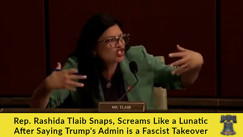 Rep. Rashida Tlaib Snaps, Screams Like a Lunatic After Saying Trump's Admin is a Fascist Takeover
