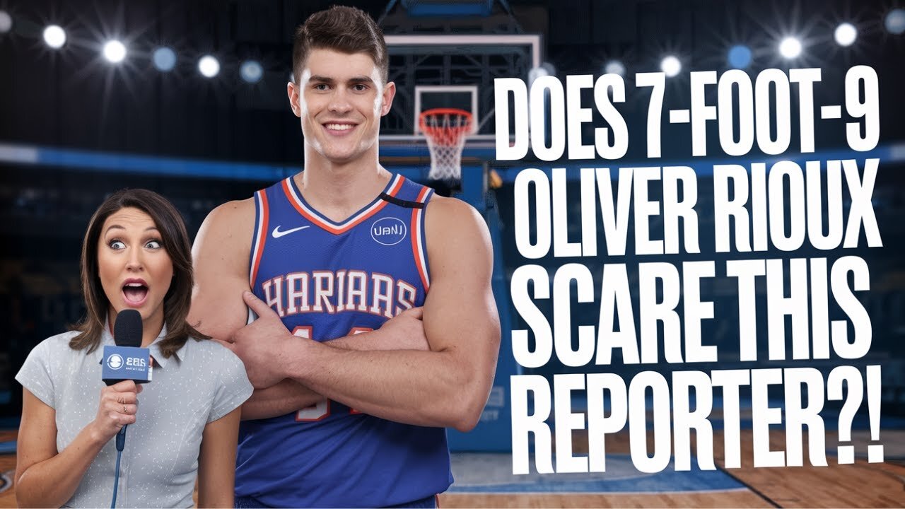 Does 7-Foot-9 Oliver Rioux SCARE This CBS Reporter?!