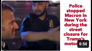 ‼️Police stopped Macron in New York during the street closure for Trump's motorcade - BFMTV