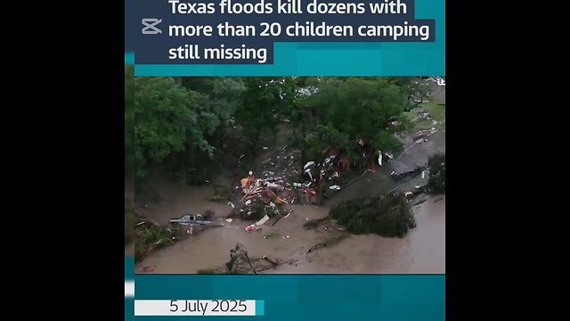 Texas floods kill dozens with more than 20 children camping still missing #itvnews #news