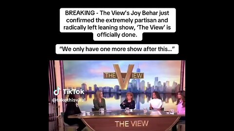 It’s over Johnny, It’s Over!!! The View last live broadcast is tomorrow 7/25/2025