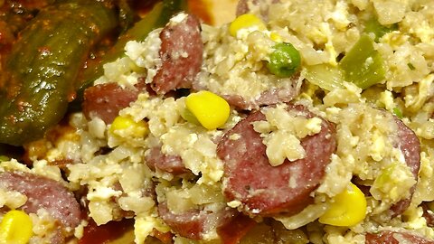 Organic Low Carb Stir Fried Riced Cauliflower